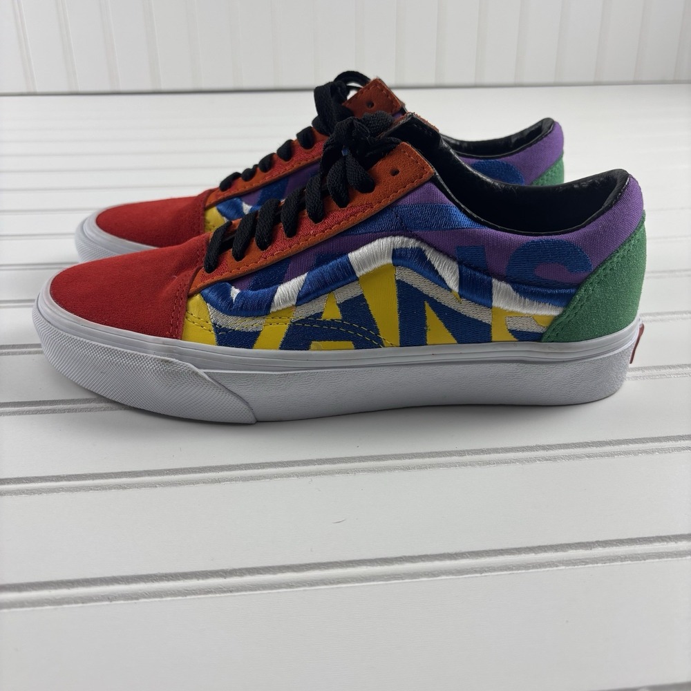 VANS Old Skool Statement-‎ multicolor Women's Sz 8 Mens 6.5 Suede And Canvas